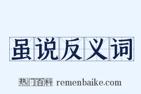 虽说反义词是什么意思的图片